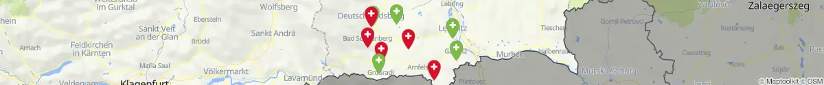 Kartenansicht für Apotheken-Notdienste in der Nähe von Oberhaag (Leibnitz, Steiermark)